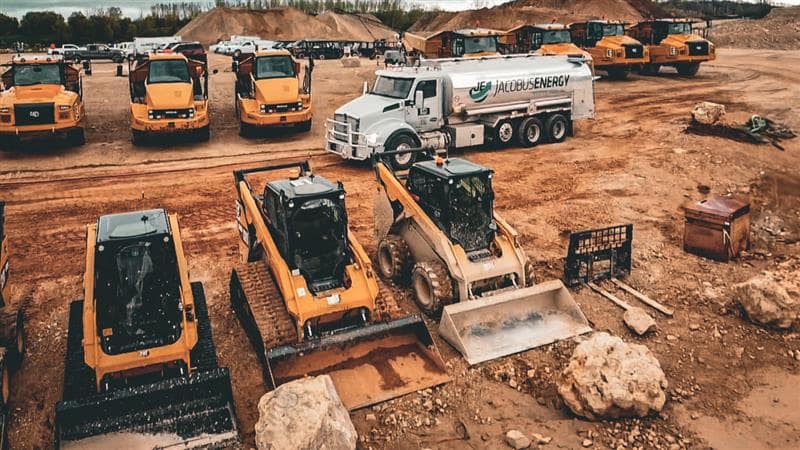 jacobus energy truck on construction site